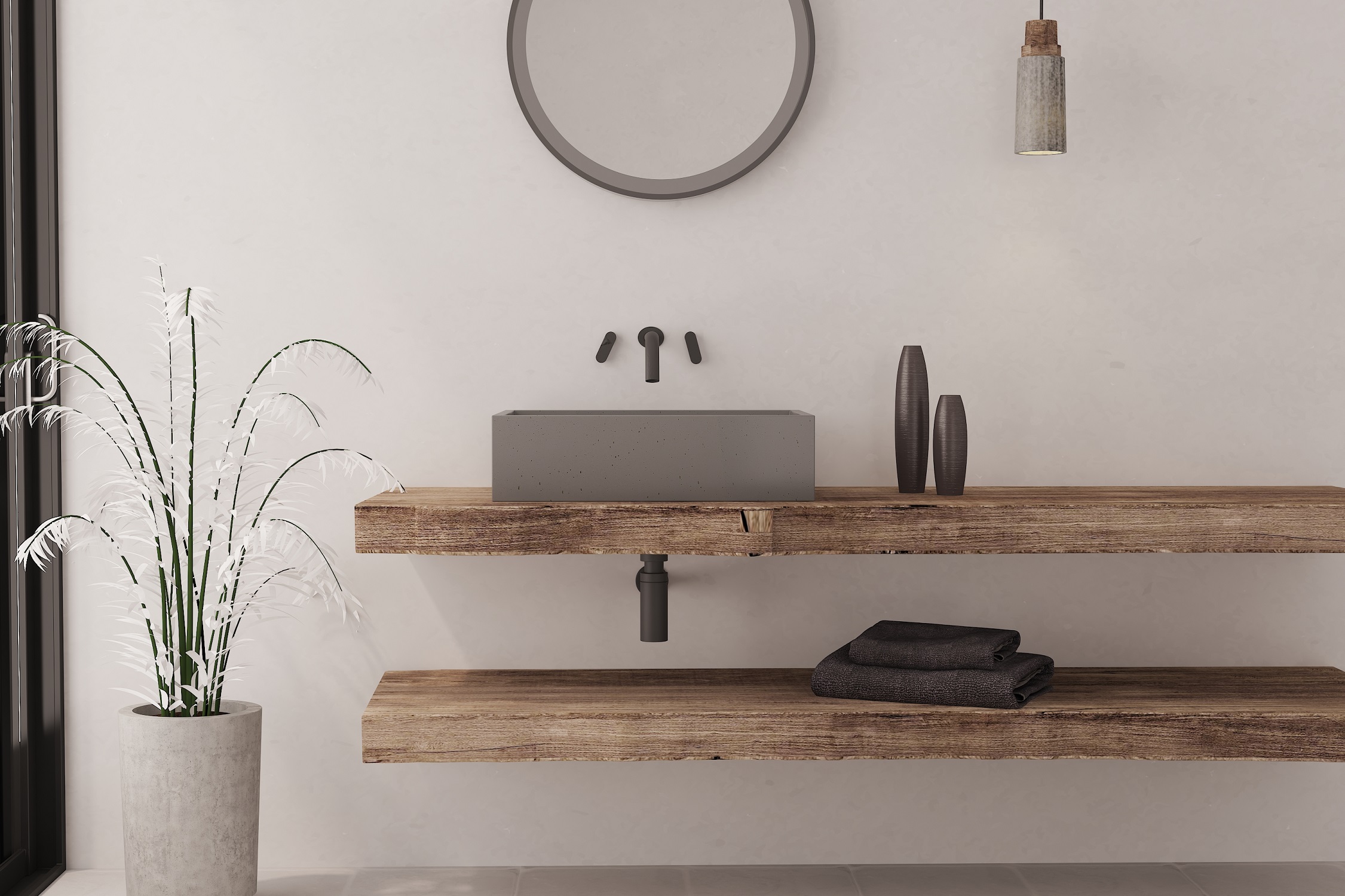 Immissio 60 M Grey Urbi Et Orbi Concrete Washbasin GAL